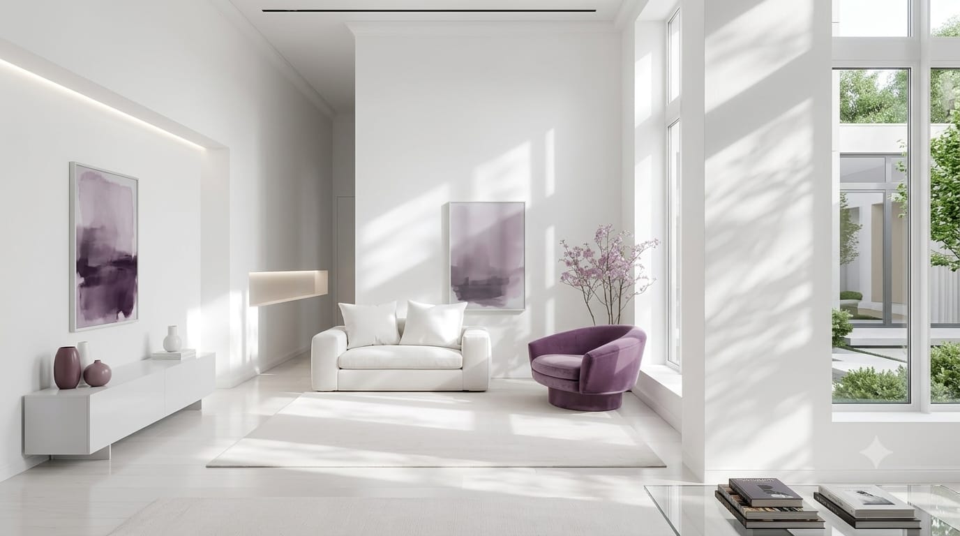 Bright contemporary living room interior